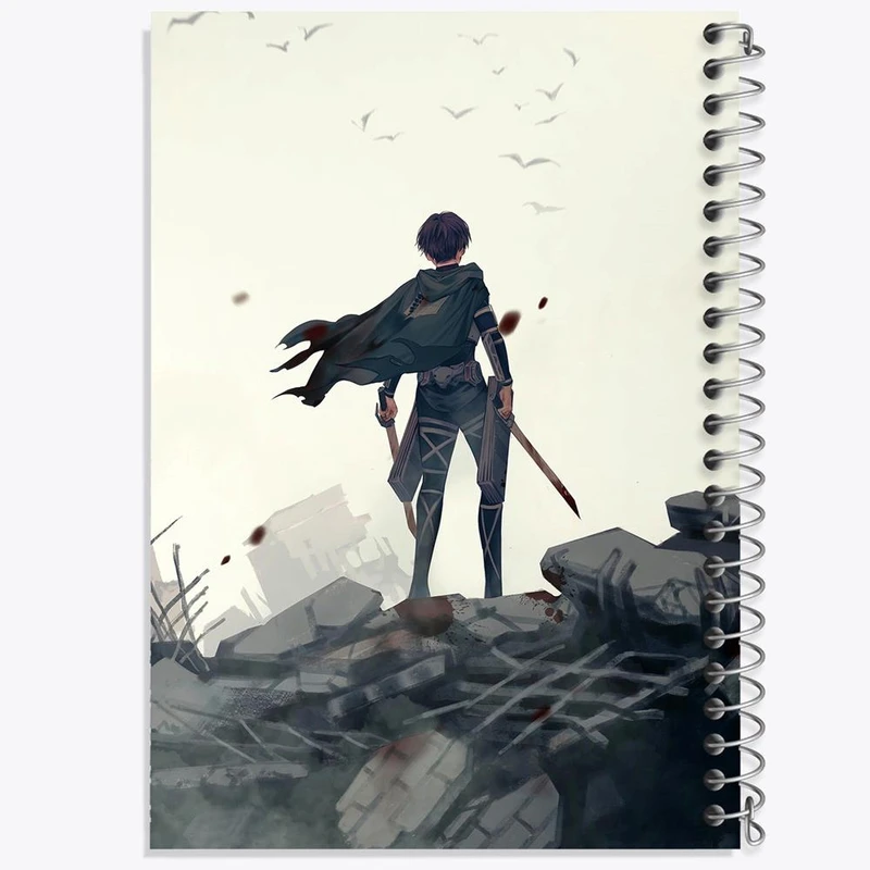 دفتر نت موسیقی 50 برگ خندالو مدل لیوای انیمه اتک آن تایتان Attack on Titan کد 18574