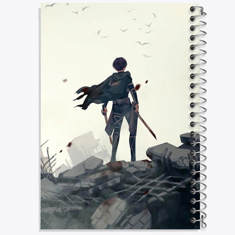 دفتر مشق 100 برگ خندالو طرح لیوای انیمه اتک آن تایتان Attack on Titan کد 18574