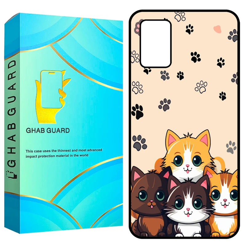 کاور قاب گارد طرح گربه مدل GCHPA03S مناسب برای گوشی موبایل سامسونگ Galaxy A02s / M02s / A03s 