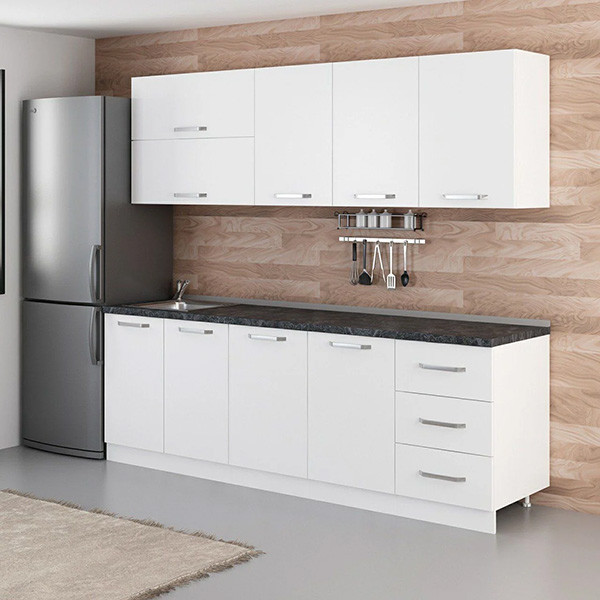 کابینت آشپزخانه فلفور کابینت مدل 240 cm مجموعه 6 عددی