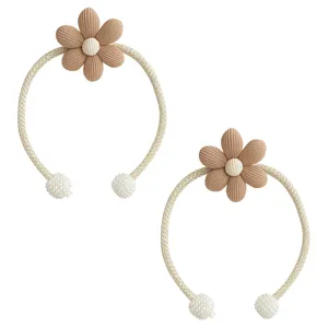 پرده جمع کن مدل Floralpearly مجموعه دو عددی