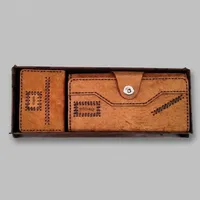 ست هدیه دقت&nbsp;مدل چرم طبیعی دکمه دار کد CH-setc2