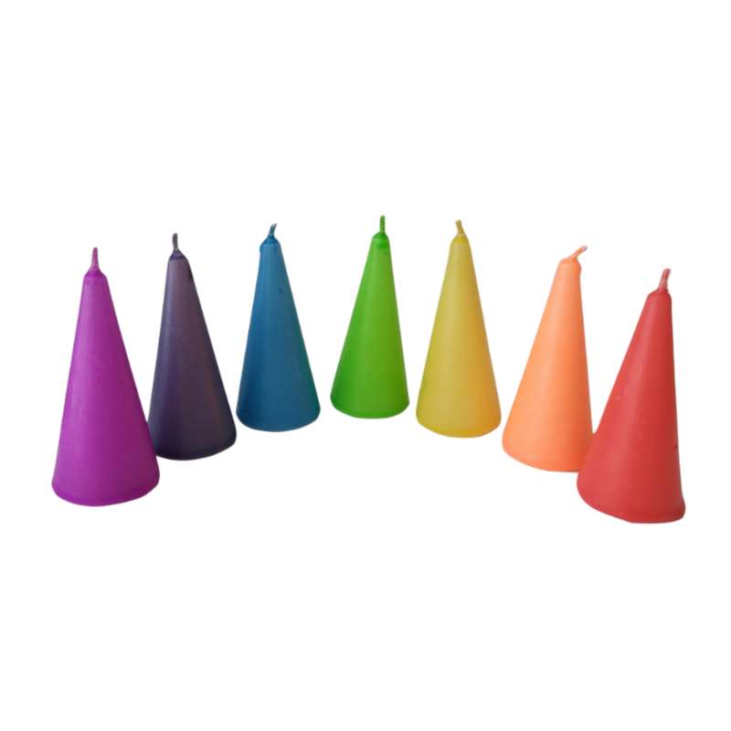 شمع مدل 7 هفت چاکرا بسته 7 عددی