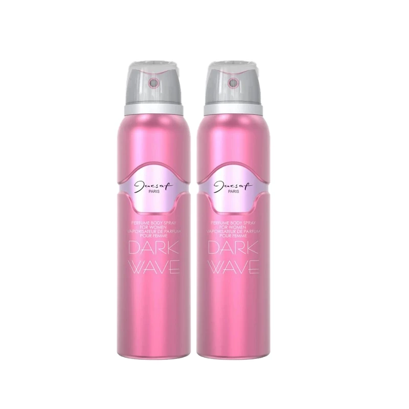اسپری بدن زنانه ژکساف مدل Sh3493.2 Dark Wave حجم 150 میلی لیتر بسته 2 عددی 