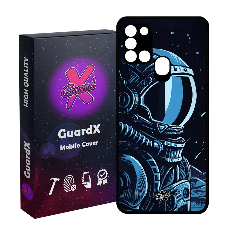 کاور گارد ایکس طرح فضانورد مدل Glass10473 مناسب برای گوشی موبایل سامسونگ Galaxy A21s