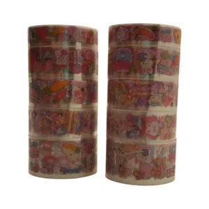 چسب نواری مدل خرگوش و دختر عرض 3 سانتی متر مجموعه 10 عددی