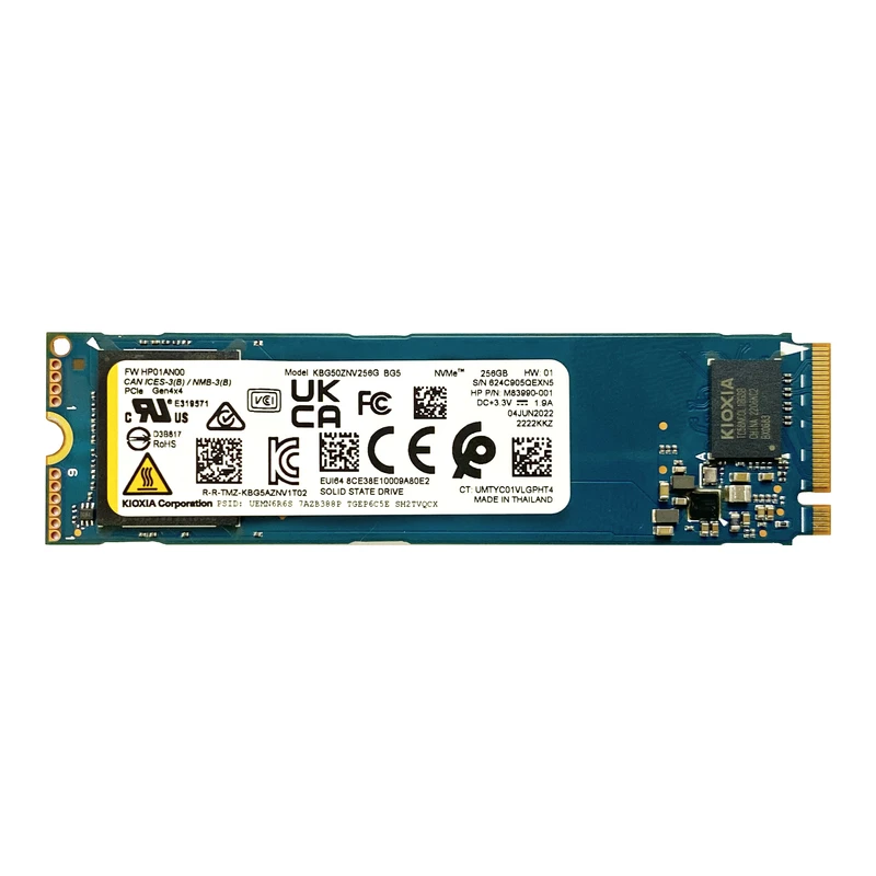 اس اس دی اینترنال کیوکسیا مدل BG5 NVMe ظرفیت 256 گیگابایت