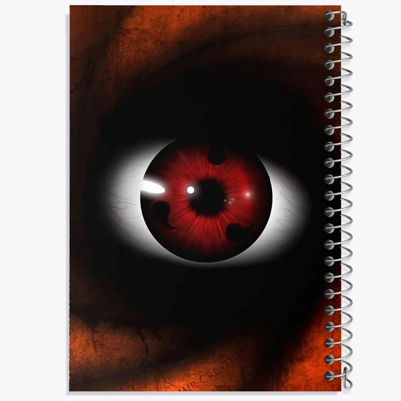 دفتر شطرنجی 50 برگ خندالو طرح شارینگان اوبیتو انیمه ناروتو Naruto کد 11281