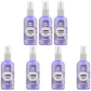 اسپری خوشبو کننده خودرو هوگو مدل لاوندر کد 014 حجم 50 میلی لیتر بسته 7 عددی