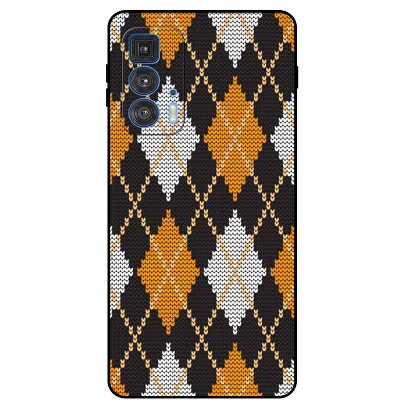 کاور مگافون طرح بافت مدل 8104 مناسب برای گوشی موبایل موتورولا Moto Edge 20 Pro      