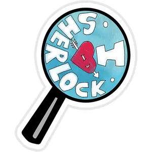 استیکر لپ تاپ طرح I HEART SHERLOCK کد ST935