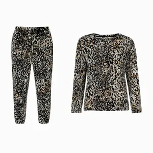 ست بلوز و شلوار راحتی زنانه مدل پلنگی کد E