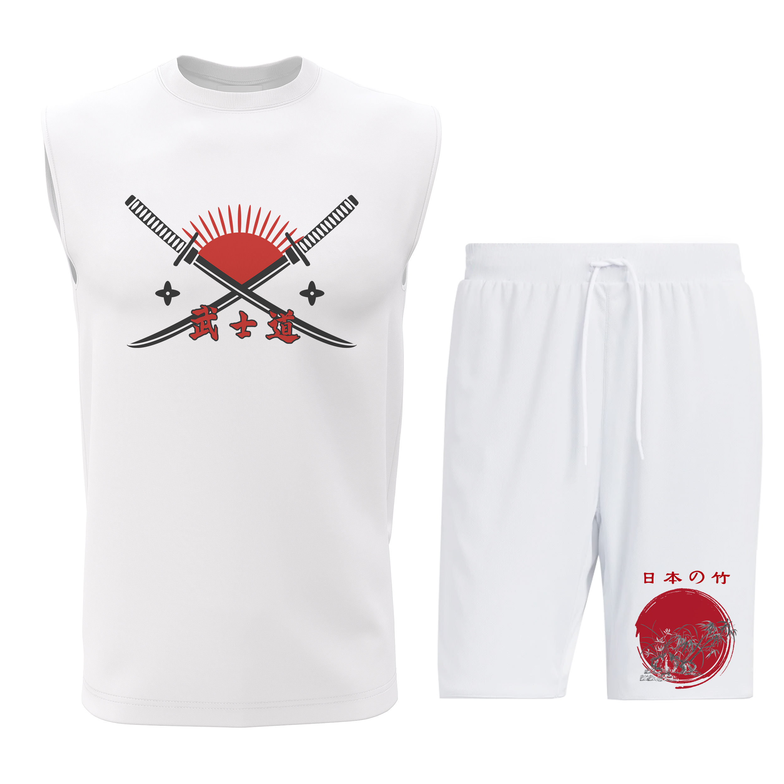 ست تاپ و شلوارک مردانه مدل J013W