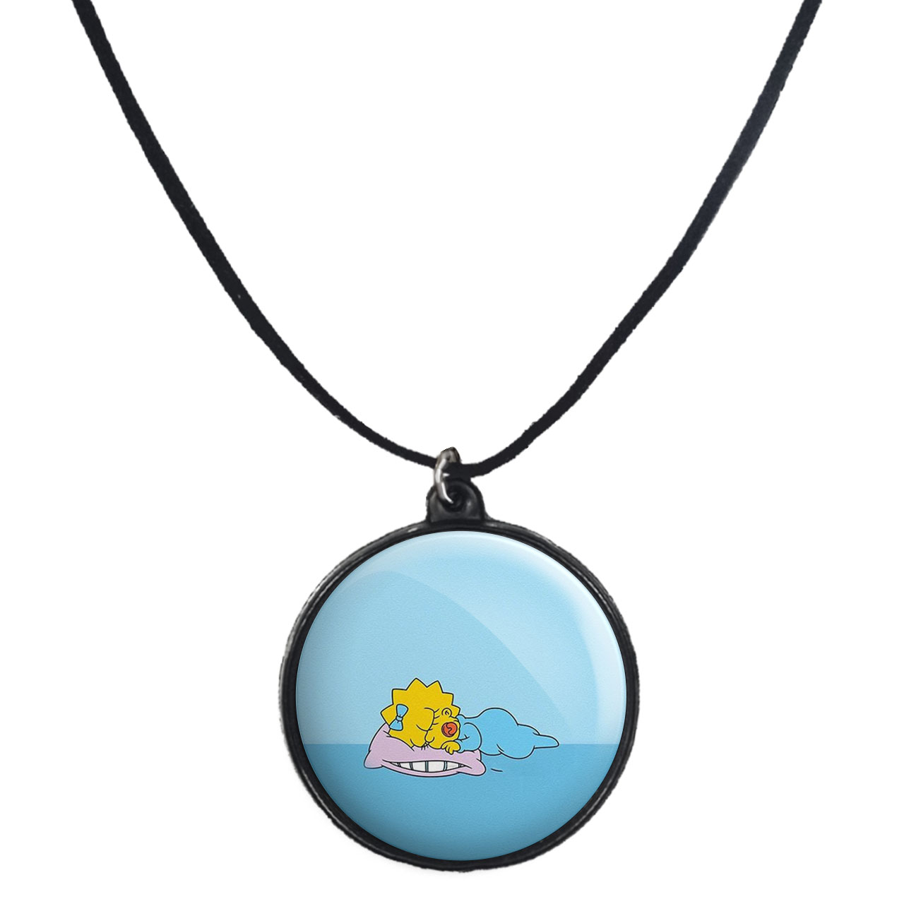 گردنبند پرمانه طرح سیمپسون ها کد pmb.21183 مدل دو طرفه