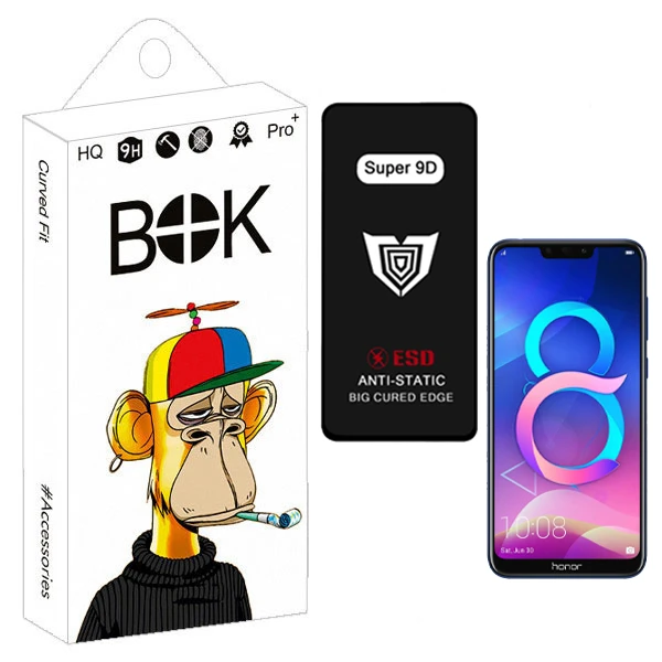 محافظ صفحه نمایش بوک مدل Super 9D Touch مناسب برای گوشی موبایل هوآوی 8C