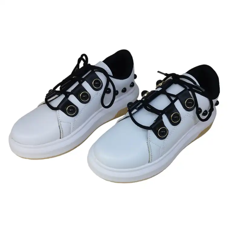 کفش روزمره زنانه مدل مروارید فوم رنگ سفید