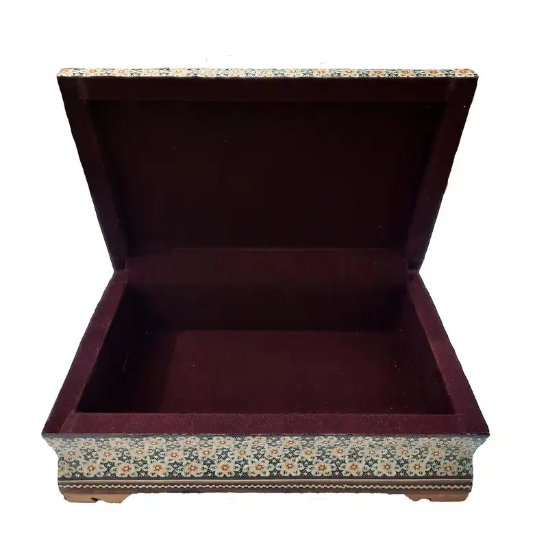 جعبه جواهرات خاتم کاری مدل 1422 کد 182