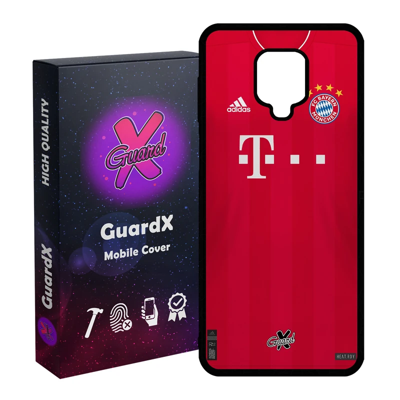 کاور گارد ایکس طرح بایرن مونیخ مدل Glass10231 مناسب برای گوشی موبایل سامسونگ Redmi Note 9S / Note 9 Pro / Note 9 Pro Max