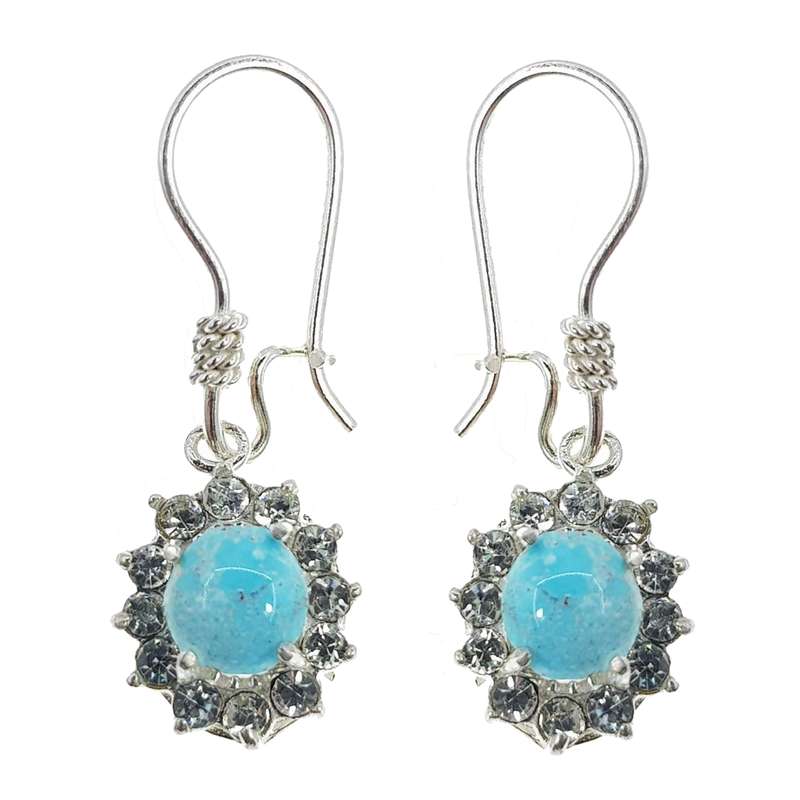 گوشواره نقره زنانه سلین کالا مدل فیروزه ce-fi9 گوشواره نقره زنانه سلین کالا مدل فیروزه ce-fi9