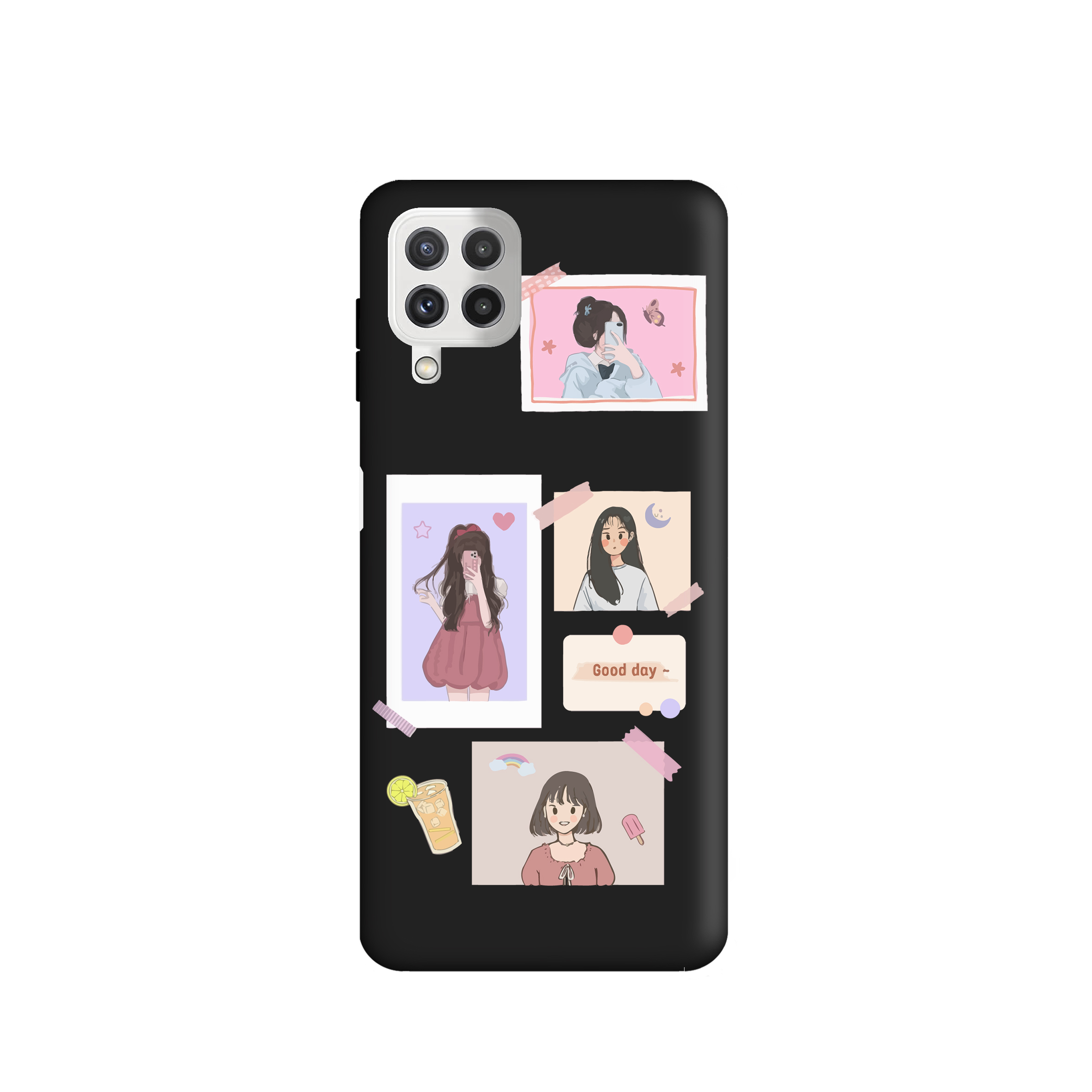 کاور طرح عکس دخترانه کد FF376 مناسب برای گوشی موبایل سامسونگ Galaxy A22 4G