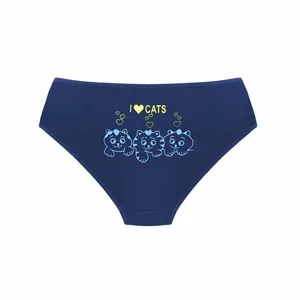 شورت زنانه مدل نخ پنبه اسلیپ طرح گربه 