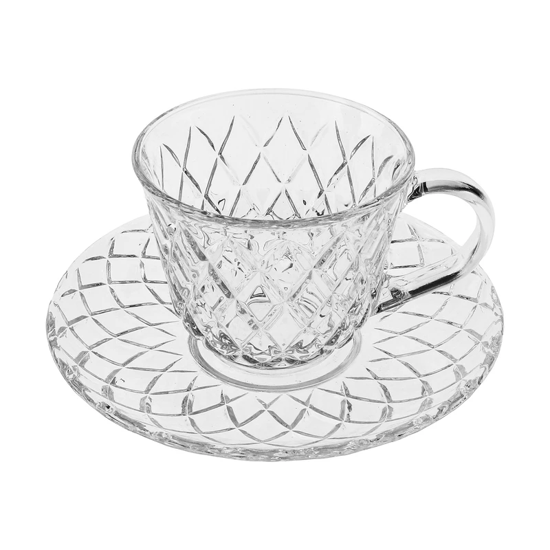 ست فنجان و نعلبکی 12 پارچه دلی گلس مدل Manyuansheng 