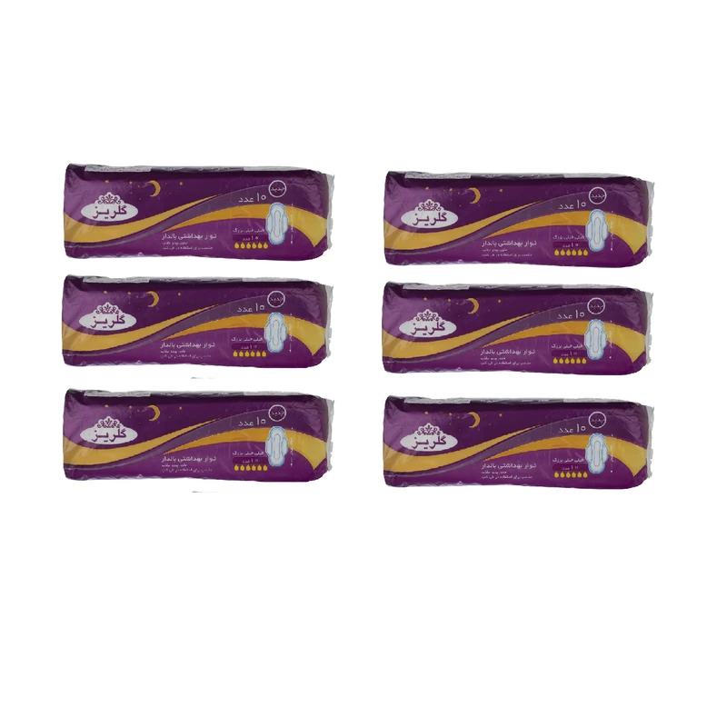 نوار بهداشتی گلریز کد 03 بسته 6 عددی