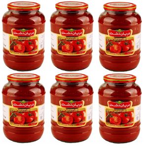 نقد و بررسی رب گوجه فرنگی دریان دشت - 1550 گرم بسته 6 عددی توسط خریداران