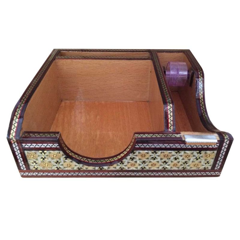 ست قلمدان و پایه چسب خاتم کاری کد IN 229
