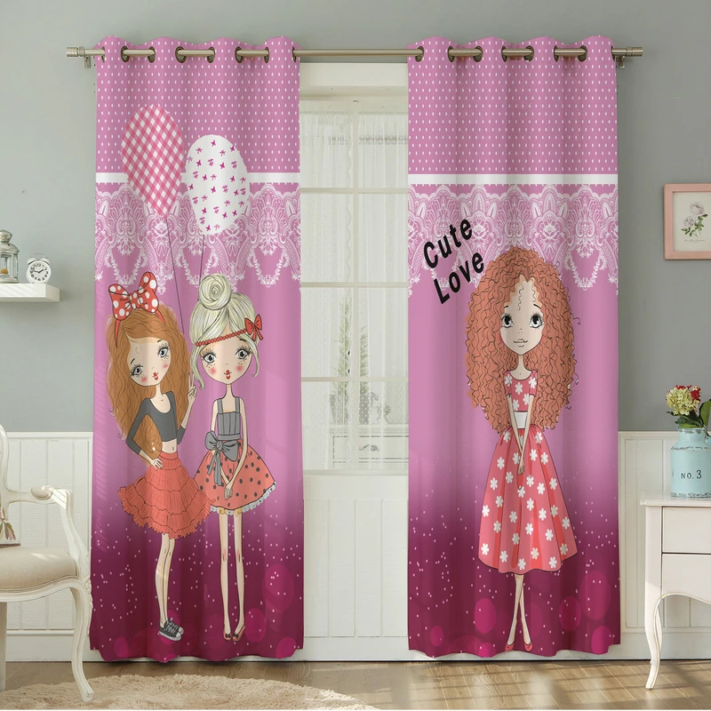 پرده نیروانا طرح کودک مدل مخمل کد 8607 سایز 140×280 سانتی متر