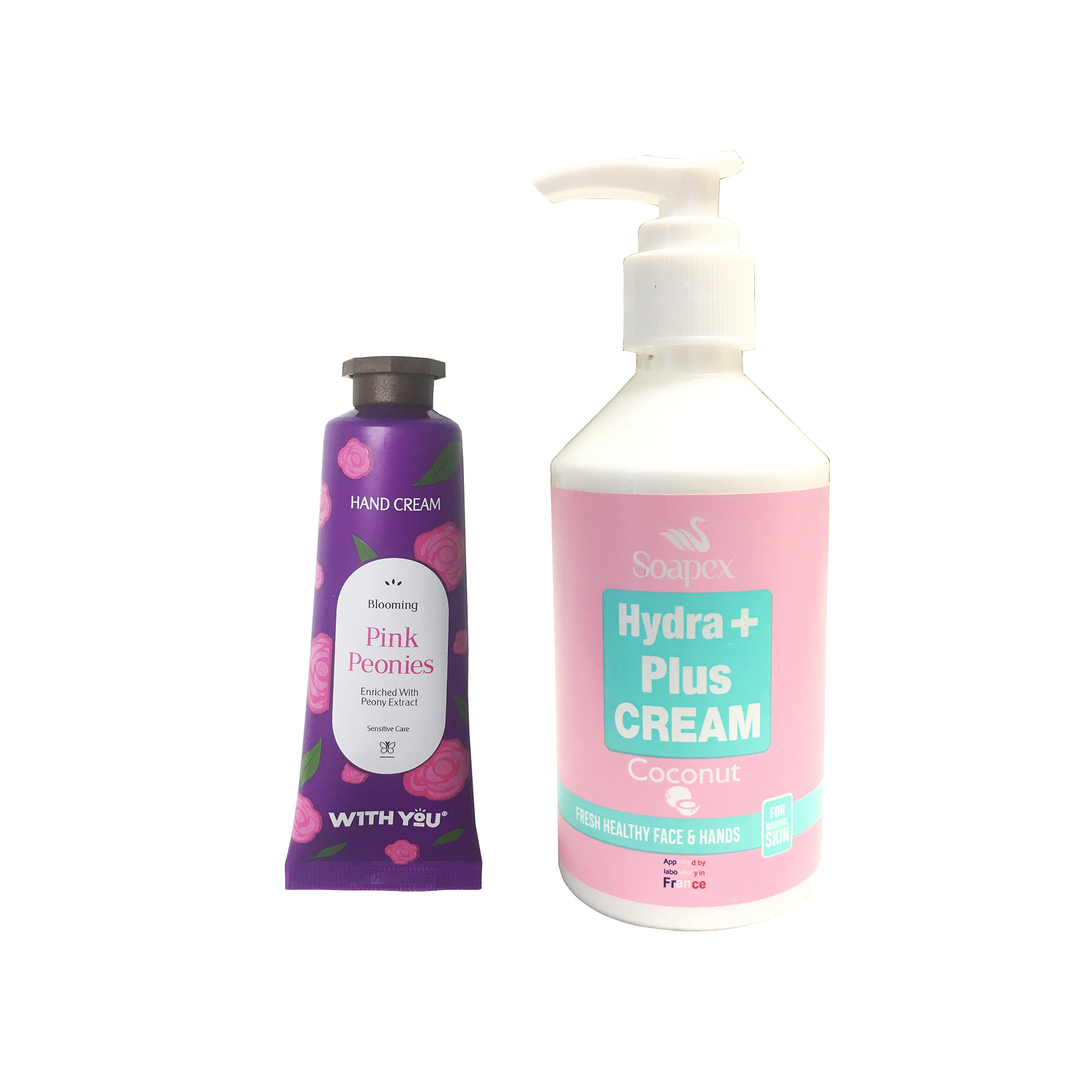 کرم مرطوب کننده سوپکس مدل Coconut حجم 250 میلی لیتر به همراه کرم مرطوب کننده ویت یو مدل Pink Peonies حجم 50 میلی لیتر 