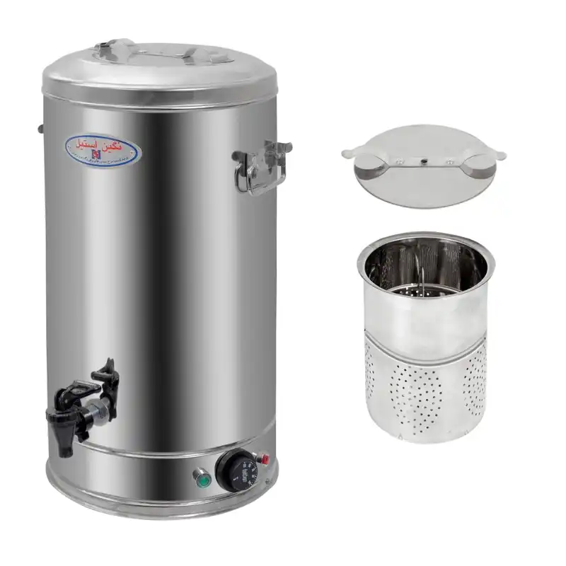 سماور برقی نگین استیل مدل 30lit گنجایش 30 لیتر