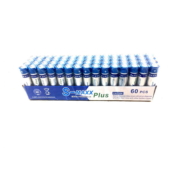 باتری نیم قلمی اس مکس مدل  plus  بسته 60 عددی 