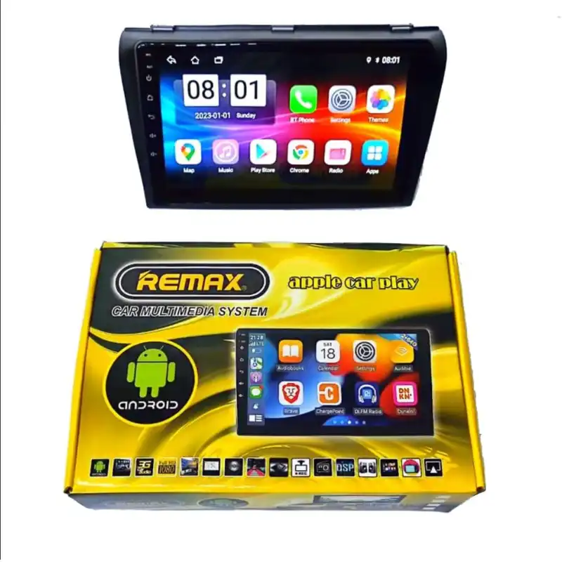 مانیتور خودرو ریمکس مدل اندروید مناسب برای مزدا 3 داشبورد قدیم