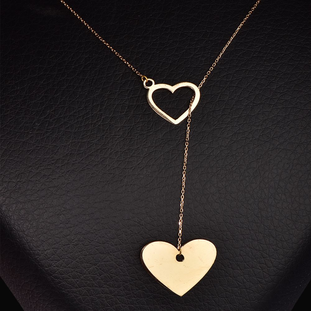 گردنبند طلا 18 عیار زنانه کرابو طرح قلب مدل Kr7003 -  - 2