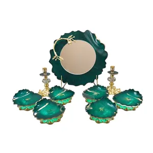 مجموعه ظروف هفت سین 10 پارچه مدل زمرد