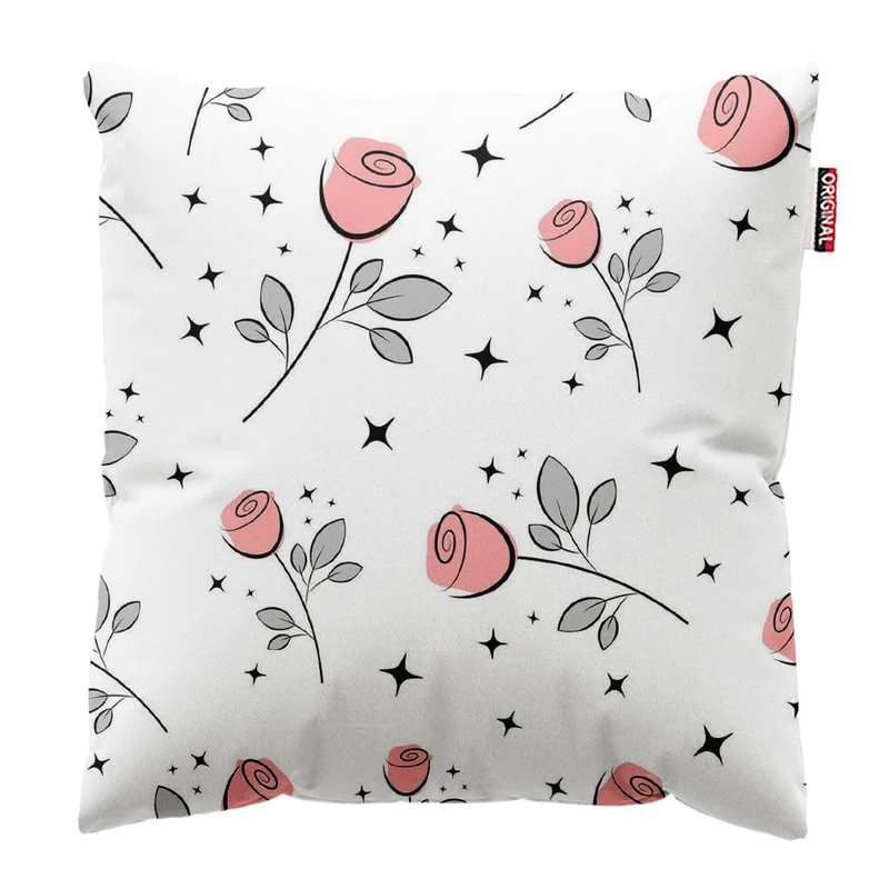 کوسن پاد آفرین طرح گل کد 2739 سایز 30*30 سانتی متر