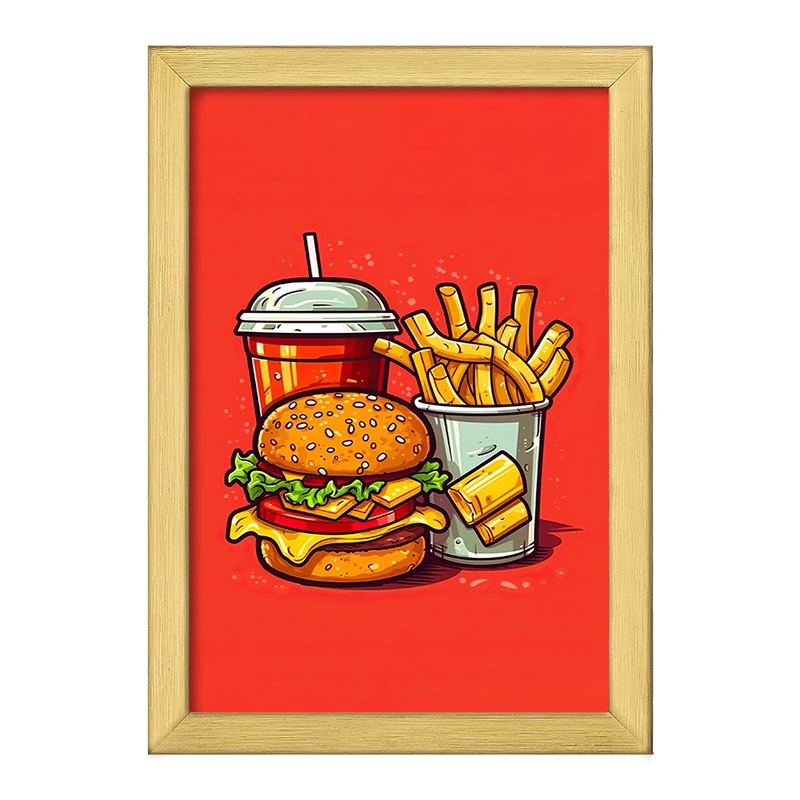 تابلو خندالو طرح فست فود (Fast Food) کد 36556