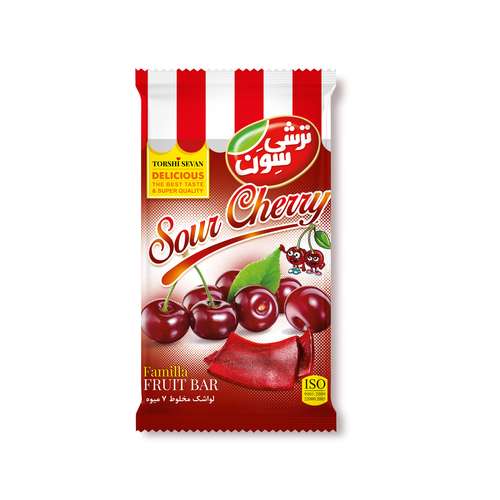 لواشک مخلوط هفت میوه آلبالو ترشی سون - 12 گرم بسته 30 عددی