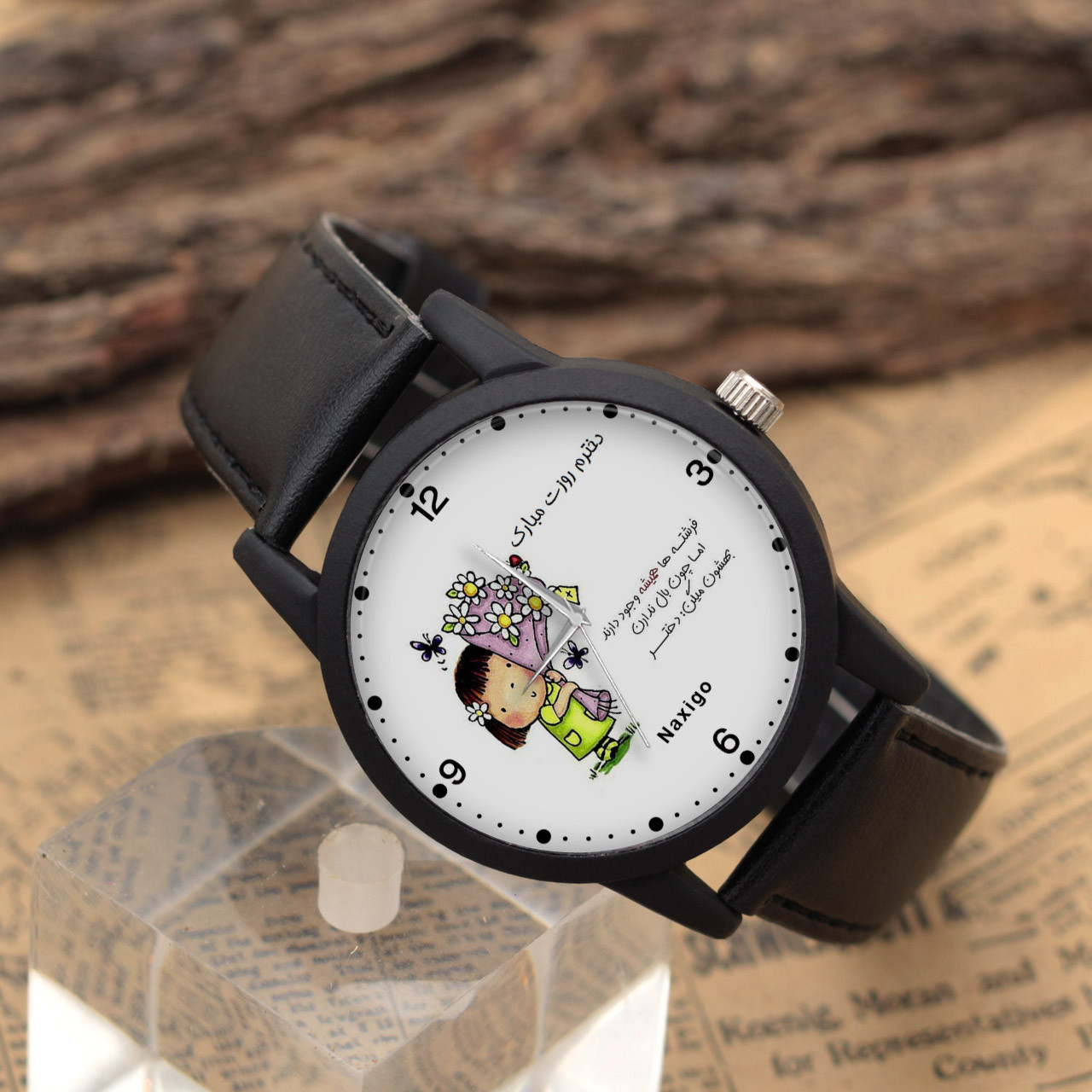 ساعت مچی عقربه ای ناکسیگو مدل روز دختر کد LF12592 ساعت مچی عقربه ای ناکسیگو مدل روز دختر کد LF12592