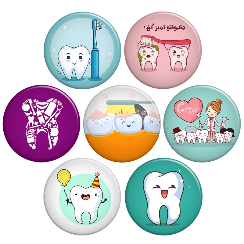 پیکسل گالری باجو طرح دندان و دندانپزشکی کد 95 مجموعه 7 عددی