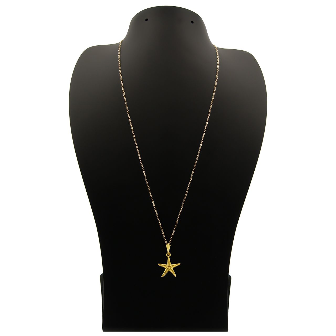 گردنبند طلا 18 عیار زنانه کاپانی طرح ستاره دریایی کد KN031 -  - 2