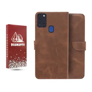 کیف کلاسوری دیامانته مدل چرم مناسب برای گوشی موبایل سامسونگ Galaxy A21s