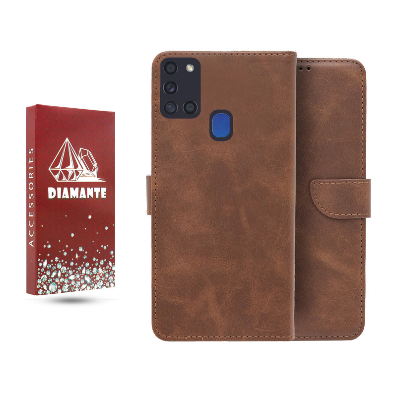 کیف کلاسوری دیامانته مدل چرم مناسب برای گوشی موبایل سامسونگ Galaxy A21s