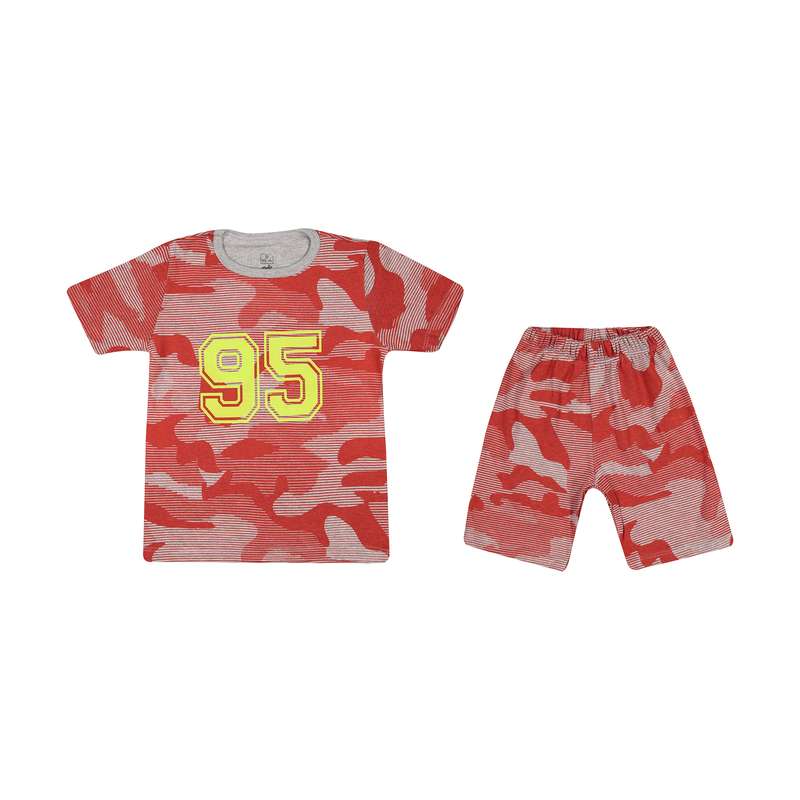 ست تی شرت و شلوارک پسرانه آدمک مدل 2171247-72