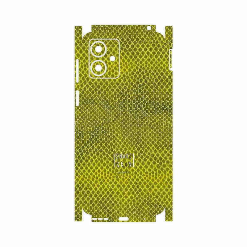 برچسب پوششی ماهوت مدل Yellow Snake Skin-FullSkin مناسب برای گوشی موبایل موتورولا Moto G14
