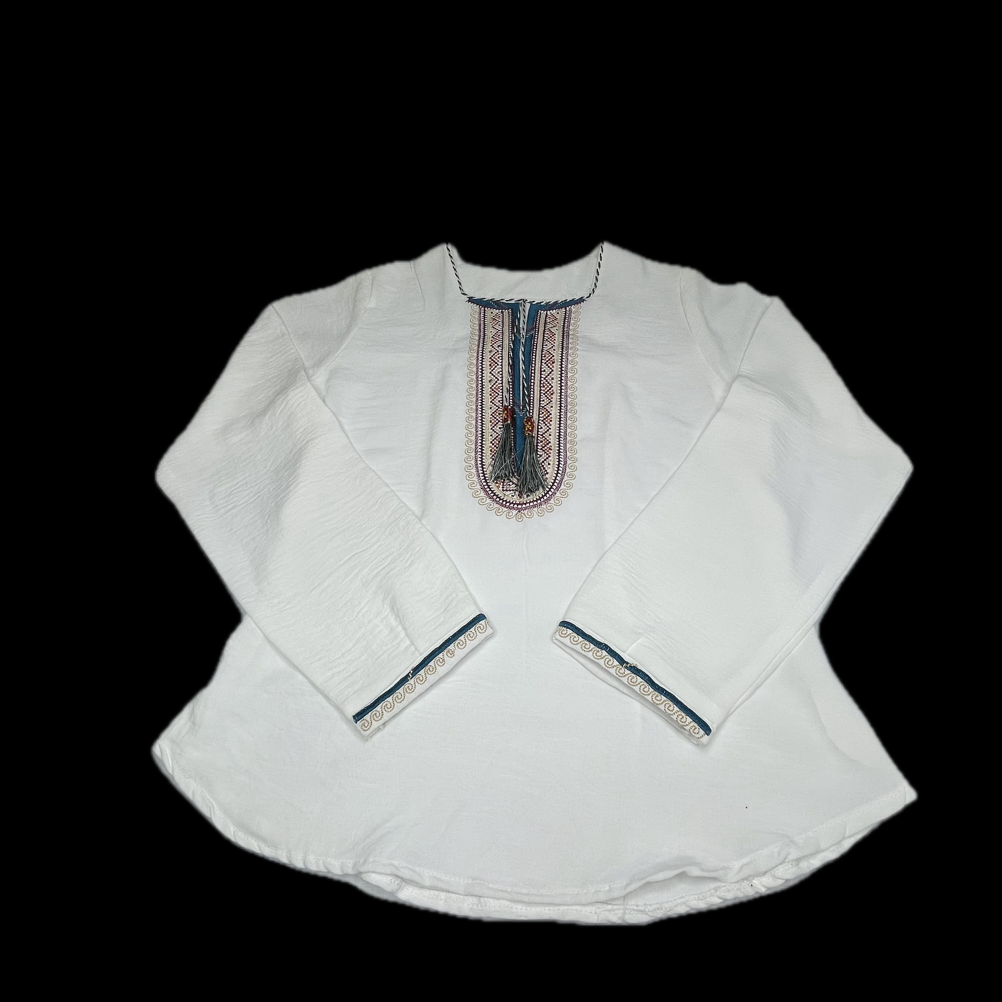 بلوز دستدوز زنانه مدل یقه گرد