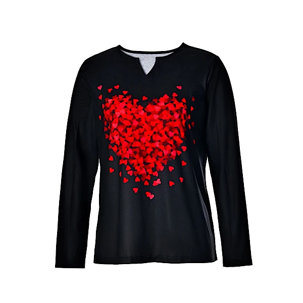 تی شرت آستین بلند زنانه مدل HEART