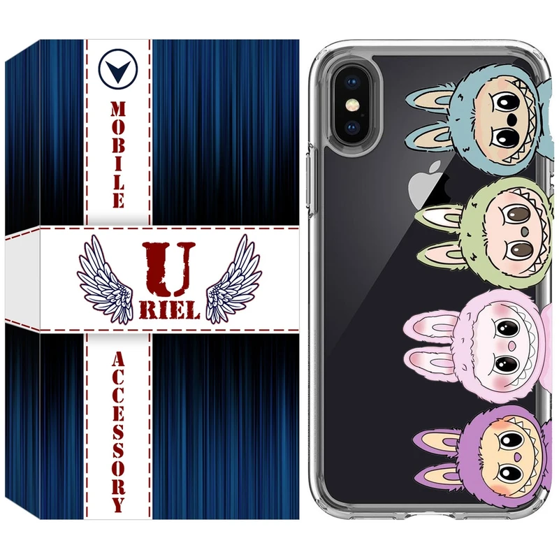 کاور یوریل مدل Clear کد 101 طرح لبوبو Labubu مناسب برای گوشی موبایل اپل iPhone X / XS