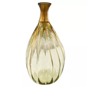 گلدان شیشه ای طرح طوقدار مدل خمره ای بلند کد B010